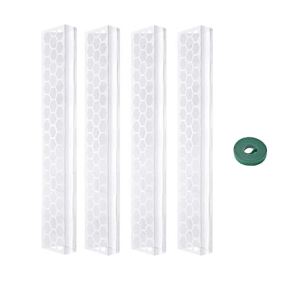 4 st 43 cm Plast Moss Pole för Växter Monstera, Specifikt Designad för Klätterväxter, Stac[HK] Transparent