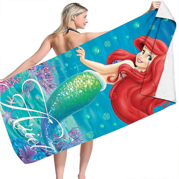HK  Elsa flicka pojke strandhandduk mikrofiber dubbelsidig fleece strandhandduk badhandduk