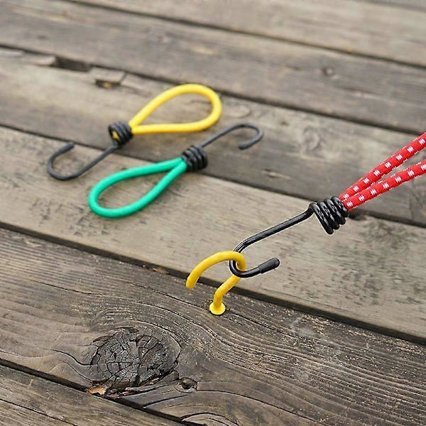 Elastisk rep spänne för utomhuscampingtält 15cm fast bindningsrem elastisk repkrok camping baldakin tillbehör dragsko[HK]