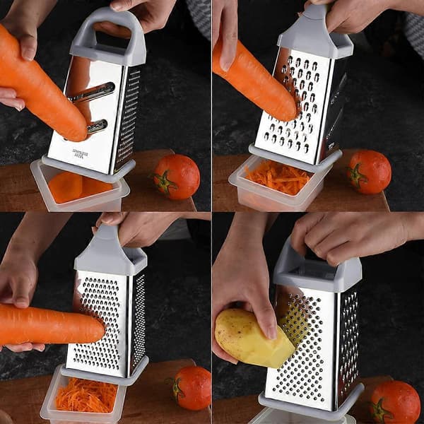 Boksjern, 4-sidig, non-stick, rustfritt stål, ostehøvel[HK]