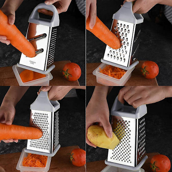 Kasserive, 4-sidet, non-stick, rustfrit stål, osterive [HK]