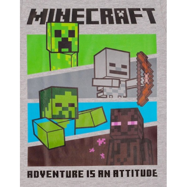 Minecraft Pojkar Kortärmad Kort Ben Pyjamas Set Svart Creeper & Zombine All-Over Print[HK] Black 7-8 Years