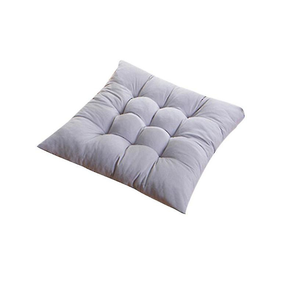 40x40cm Mjuk Sittdyna i Fast Färg, Kvadratisk, Tjock, Matplatsstol Dekoration XC[HkkK] Gray