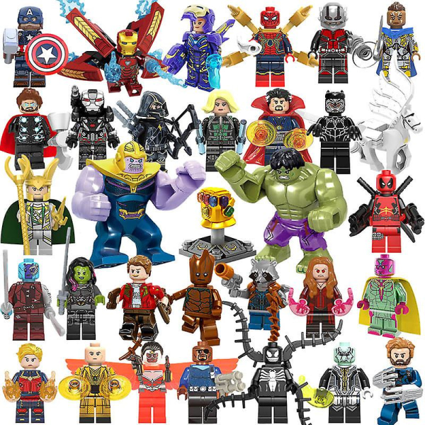 32 stk Marvel Avengers Super Hero Comic Mini Figures Dc Minifigure Gave For Barn Gutter Og Jenter[HK]