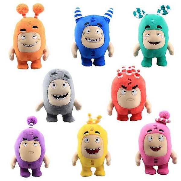 Oddbods Pehmolelut Pehmeät Söpöt Animaatio Täytetyt Lelu Nuket Minihahmot Pojalle Tytölle Uusi[HK] Gray 18cm