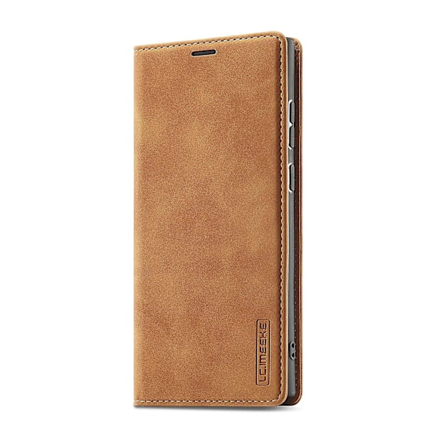 LC.IMEEKE Magnetiskt Läderfodral För Samsung Galaxy S22 Ultra[HK] Brown