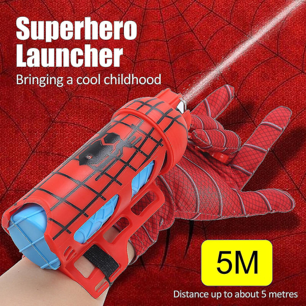 Spider-Man Glove Web Shooter Hero Launcher Wrist Toy Set Spiderman Bracers Toys[HK] D