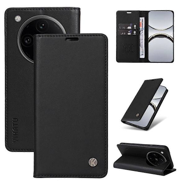 Plånboksfodral för Oppo Find X8 Pro 5G YIKATU YK-001 PU Läder Telefonskal med Ställ - Grön[HK] Black Multicolor
