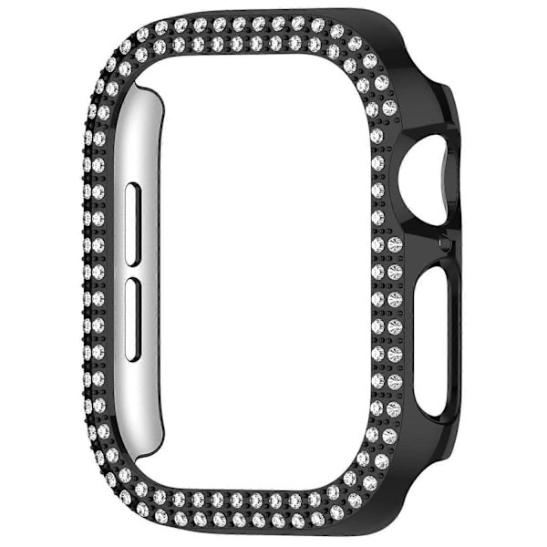 Apple Watch Series 10 46mm -kellolle, Kaksirivinen strassikoristeinen, ontto PC-kellon kehyskotelo Multicolor Style C