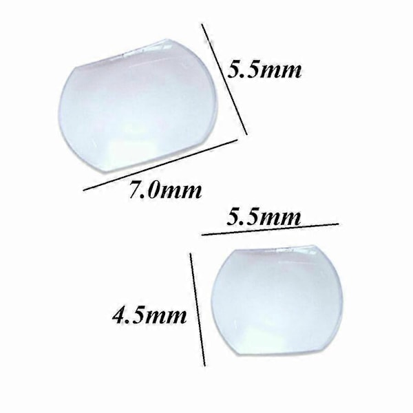 Safir Bubbel Förstoringsglas Lins för Klocka Datumfönster Kristallglas Lim Förstoring[HK] 5.5 x 4.5mm
