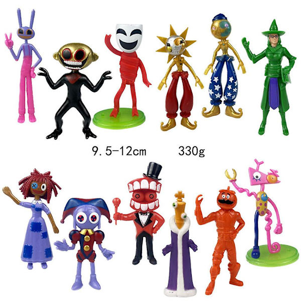 6/7/9/10/12 stk. The Amazing Digital Circus Actionfigur Legetøj Jax Pomni Figurer Dukke Samleobjekt Model Børn Jule Fødselsdagsgaver[HK] F
