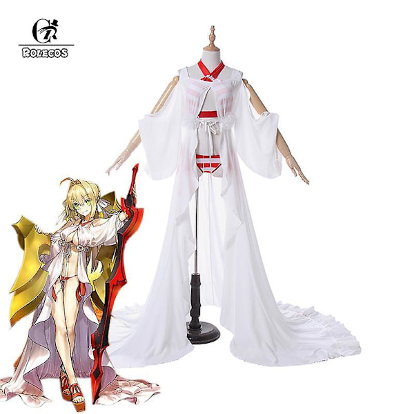 Fgo Nero Claudius Caesar Augustus Swimsuit Cosplay Costume Bikini Fate ...