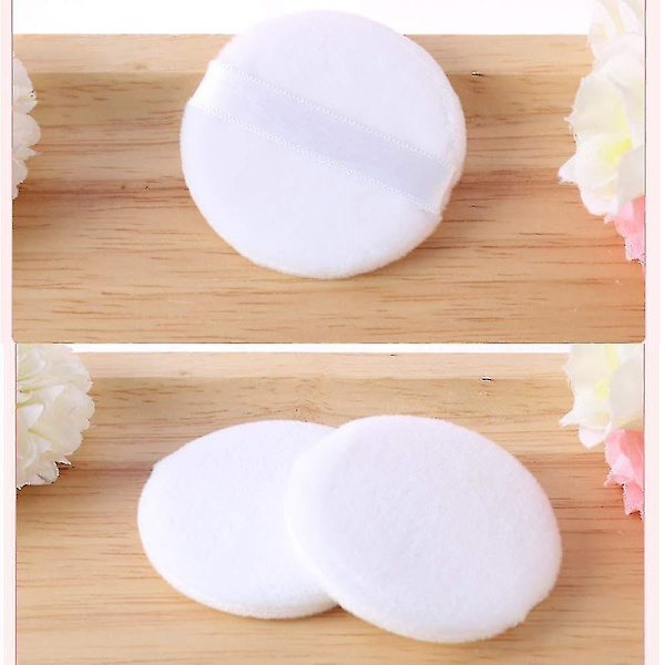 Pure Cotton Powder Puff puff For Powder Foundation 3 Inch Normal Size With Strap Blending For Loose Powder