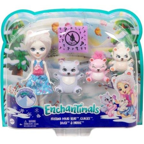Mattel Enchantimals Family Toy Set, Pristina Polar Bear Small Do