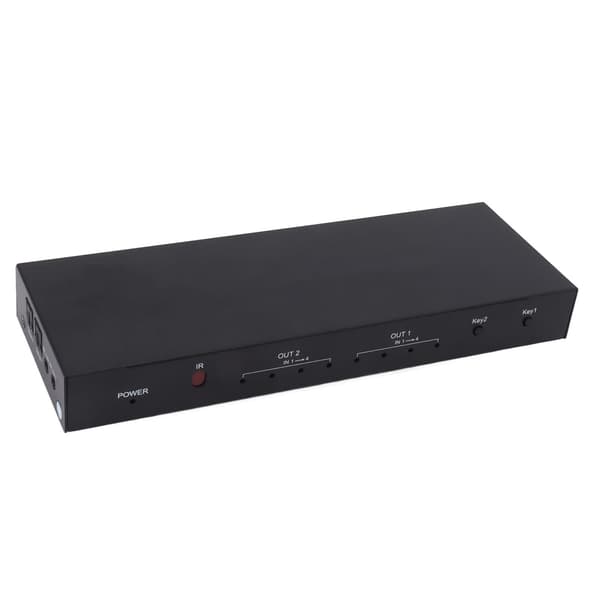 4x2 HD 4-i-2 Output Matrix Audio Switcher med aluminiumslegering til hjemmebiograf UK