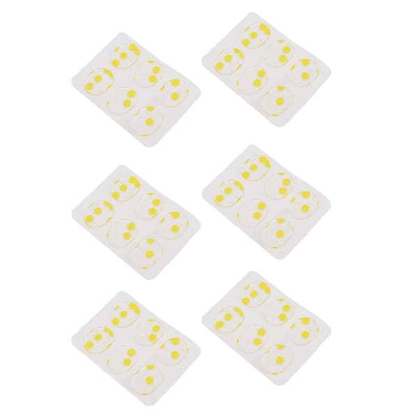36PCS Silikonmjuka Dynor för Trumtonkontroll, Cymbaler, Gul, Vit