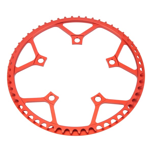 Fällbar cykelkedja 56T 130BCD lätt aluminiumlegering med säkerhetsskyddsplatta - röd