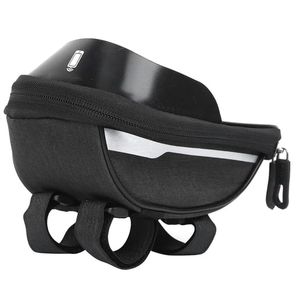 Stor kapacitet polyester front cykeltaske til mobiltelefon og cykeltilbehør