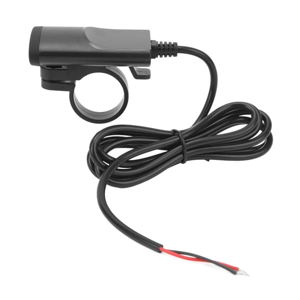 Motorcykel mobiltelefonoplader med dobbelt USB AC hurtigopladning og bakspejlsmontering