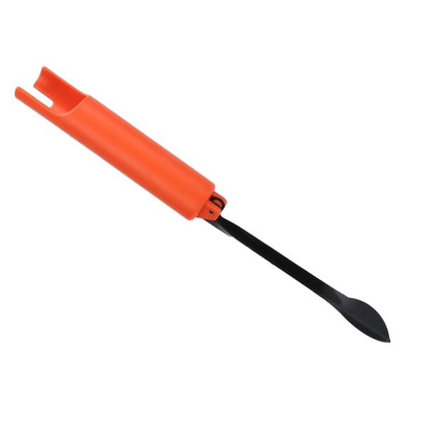 Sammenklappelig fiskestangholder, orange, jordindsats, rustfrit stål, ABS-kompatibel