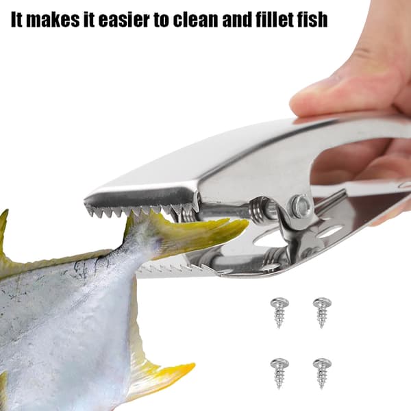 Fiskefiletklemme med skruer, rustfrit stål, dyb kæbe, til rengøringsbræt