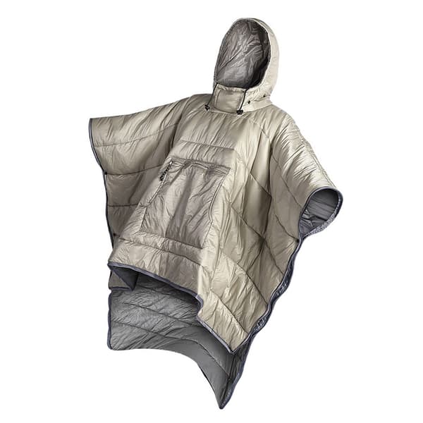 Vintersoveposeovertrekk Varmt bærbart poncho for utendørs camping