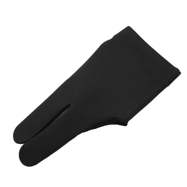 Biljardhansker, venstre hånd, polyuretanfiber, tre fingre, pustende, elastisk, middels størrelse, svart