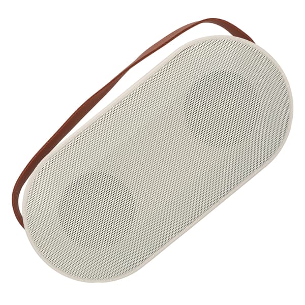 Bärbar Bluetooth-högtalare med mikrofon, omgivande ljus, hög effekt, söt design, vit