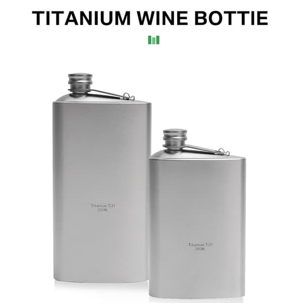 200 ml läckagesäker whiskyvinflaska för camping, backpacking och utomhusbruk