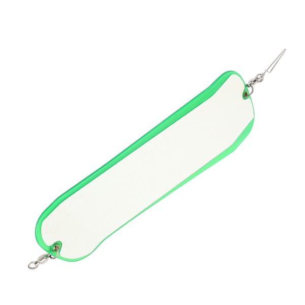 Dobbel Lysende Fiskeflasher ABS 28cm for Havfiske Trolling Tilbehør Transparent Grønn