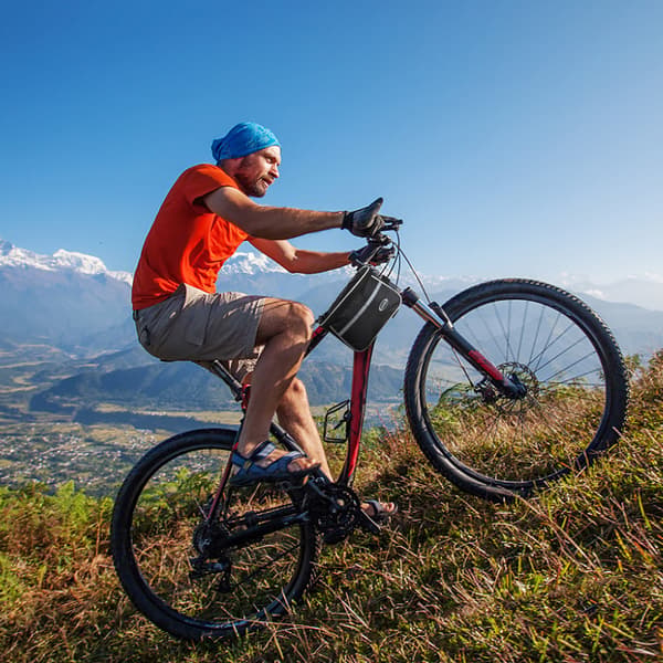 Vandtæt cykeltaske til overrør med regnslag - Tilbehør til mountainbiking