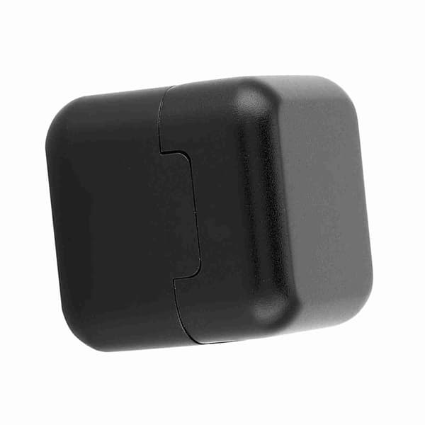 Bærbar kridtholder til billardkøspids, mini aluminium, med låg og magnet, sort