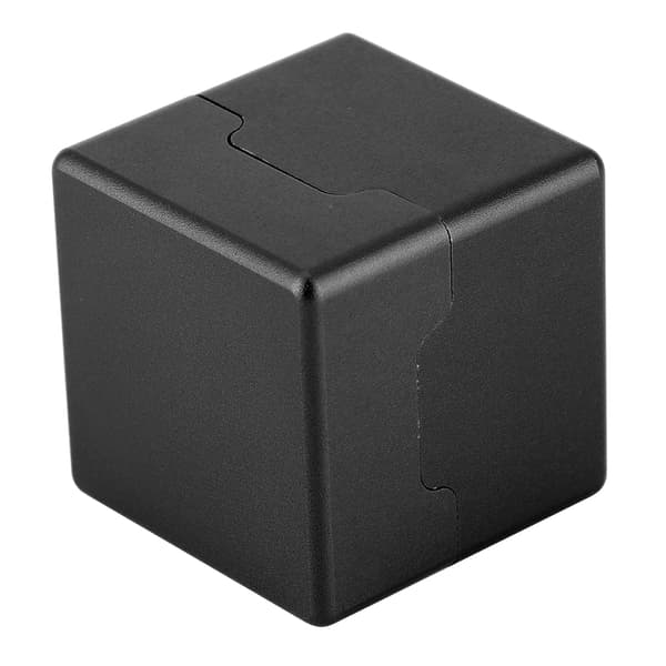 Mini bærbar kridtholder i aluminium til billardkøspids, holdbar, med magnet, sort