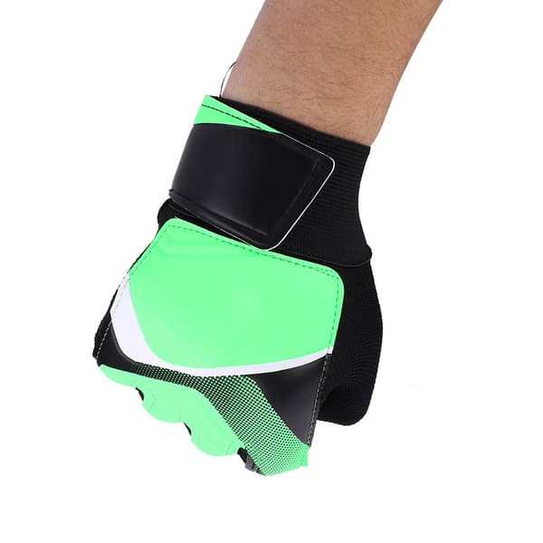 Målvaktshandskar för barn, halkfri latex, grön, storlek M