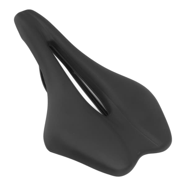 Racercykelsadel med stødabsorbering og ergonomisk design, midterhul, PU-læder