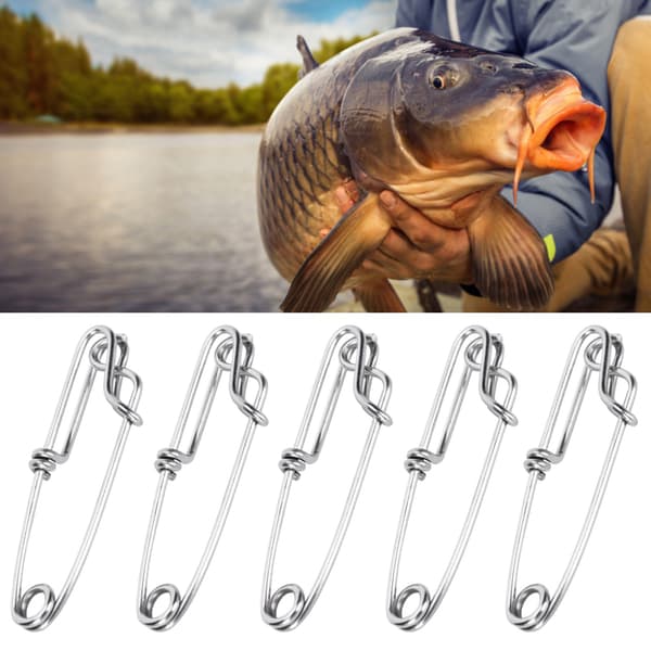 15 stk. tunklips i rustfrit stål fiskeklips langline snap praktisk tilbehør