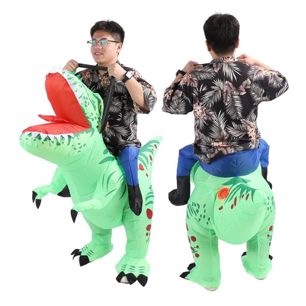 Alsidig oppustelig dinosaurkostume til voksne lavet af polyester til cosplayfester, assorterede farver