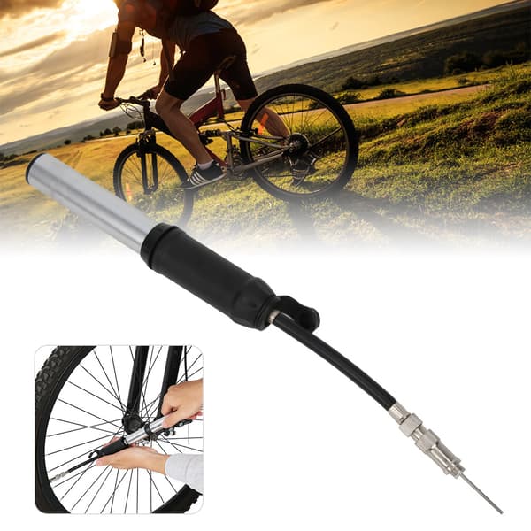 Bärbar minihandpump för cyklar, aluminiumlegering, 140 PSI däckpump