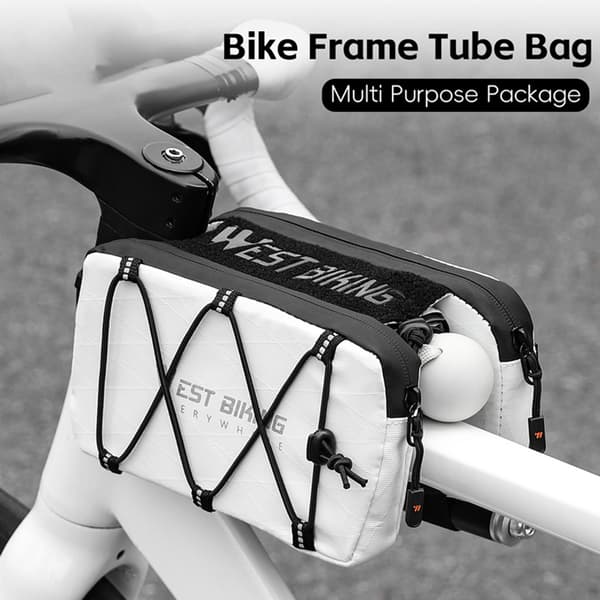Cykelrammetaske Toprør 1L Polyester Quick Release til Mountain- og Landevejscykler