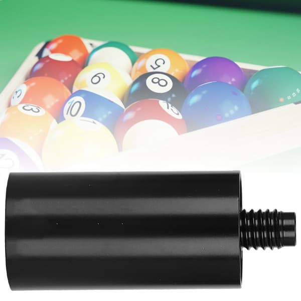 Bærbar sort aluminium billardkøforlænger til pool og snooker