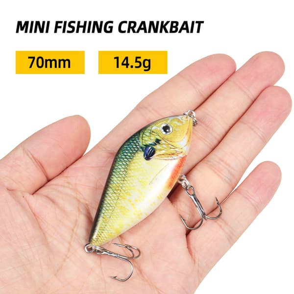 TARUOR 70mm 14,5g synkende agn crankbait med diskantkroge