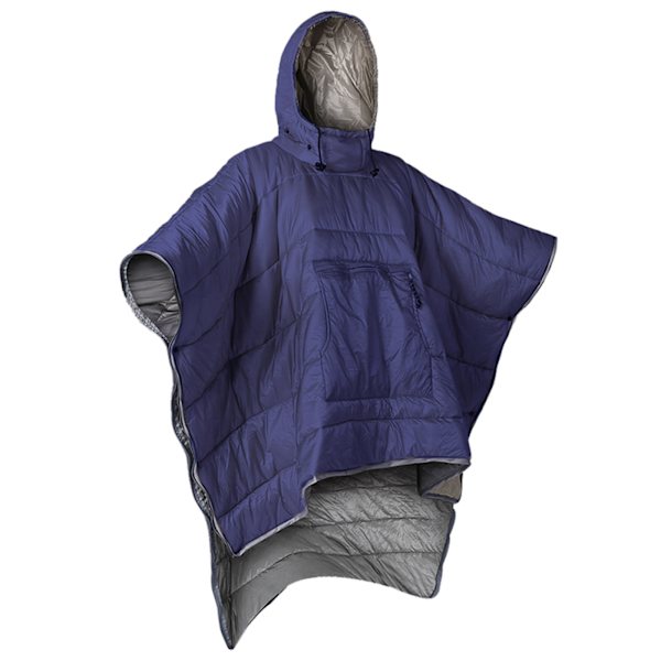 Varm vintersovepose, poncho-stil kappe, til udendørs camping