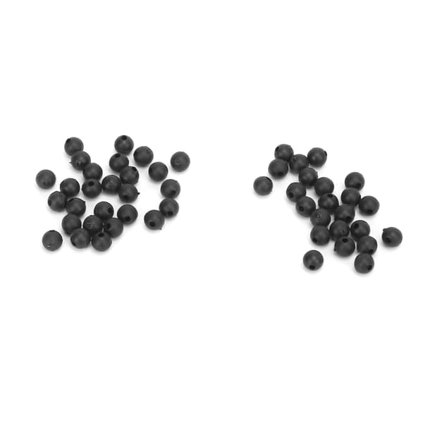 50 st mjuka karpfiskepärlor 6 mm silikon karpfisketillbehör svart