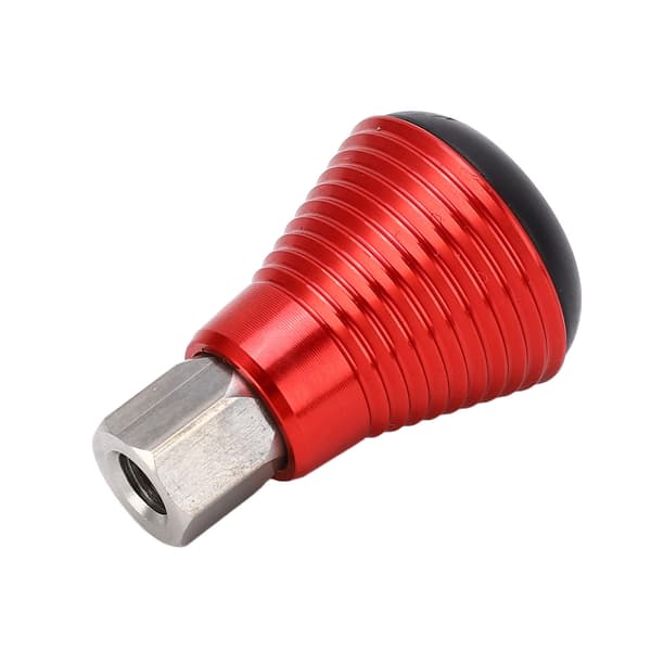 Soppstift sykkelsete for sammenleggbare sykler, positiv pol, galvanisert aluminium, speilfinish, rød
