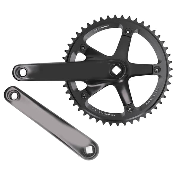 Cykelkrankarmsæt 144 BCD 48T Single Speed Aluminiumlegering Sort