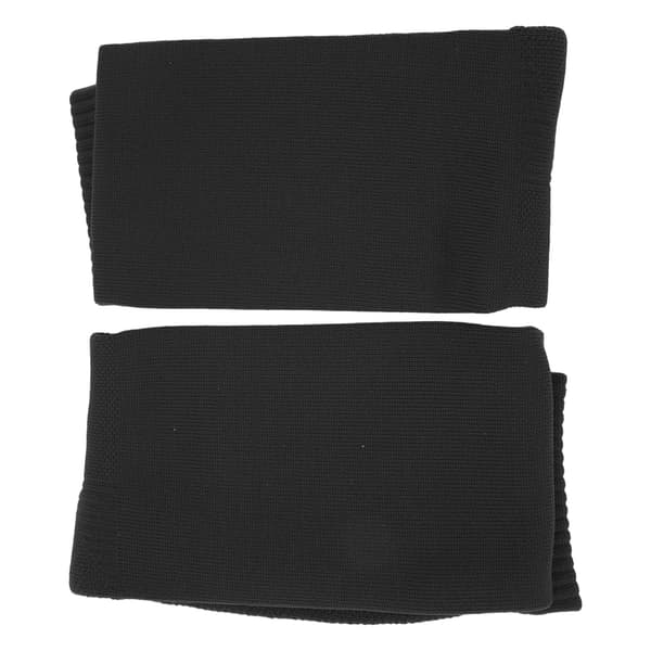 Lange kompressionsærmer til ben, fodbold, cykling, polyester, unisex, sort