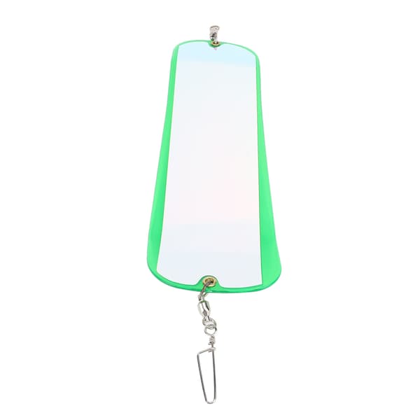 Dobbel Lysende Fiskeflasher ABS 28cm for Havfiske Trolling Tilbehør Transparent Grønn
