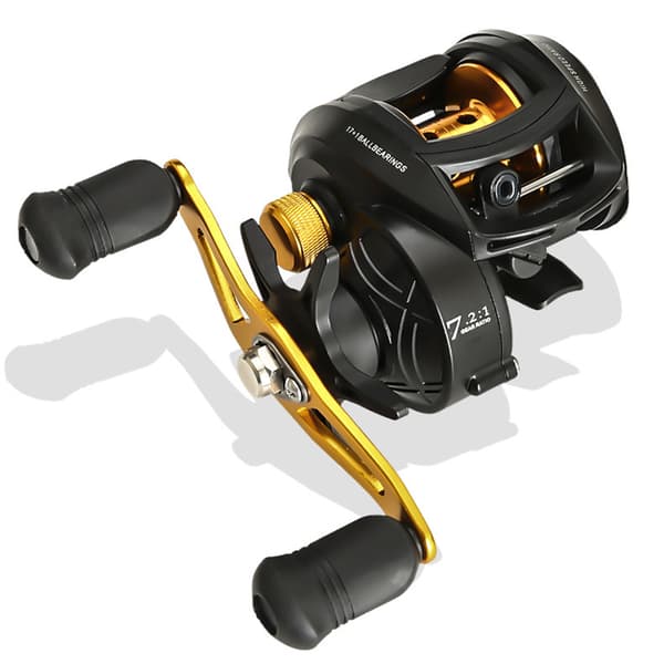 Baitcasting Fiskerulle 17+1BB 8kg Broms 8.0:1 Magnetiskt Bromssystem