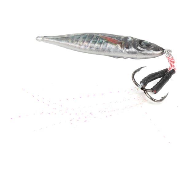 3D Jernplade Kunstig Agn med Krog til Tun, Marlin, Wahoo, Sejlfisk, 37g