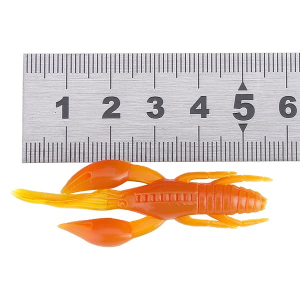 25 st silikonräkdrag för karp- och basfiske - orange